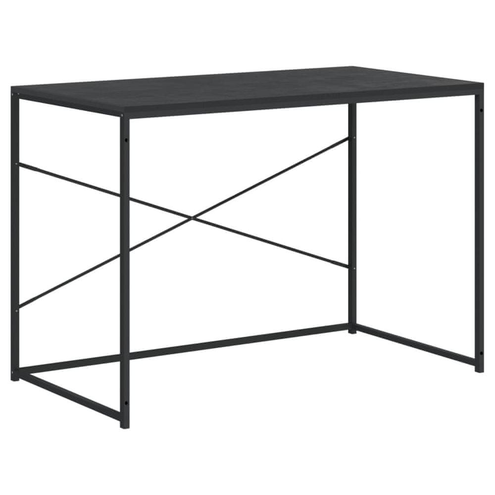 Vidaxl Počítačový stôl čierny 110x60x70 cm drevotrieska